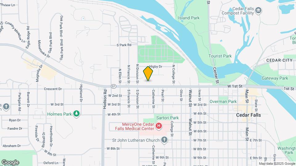 1115 W 1st St Map and Location Details