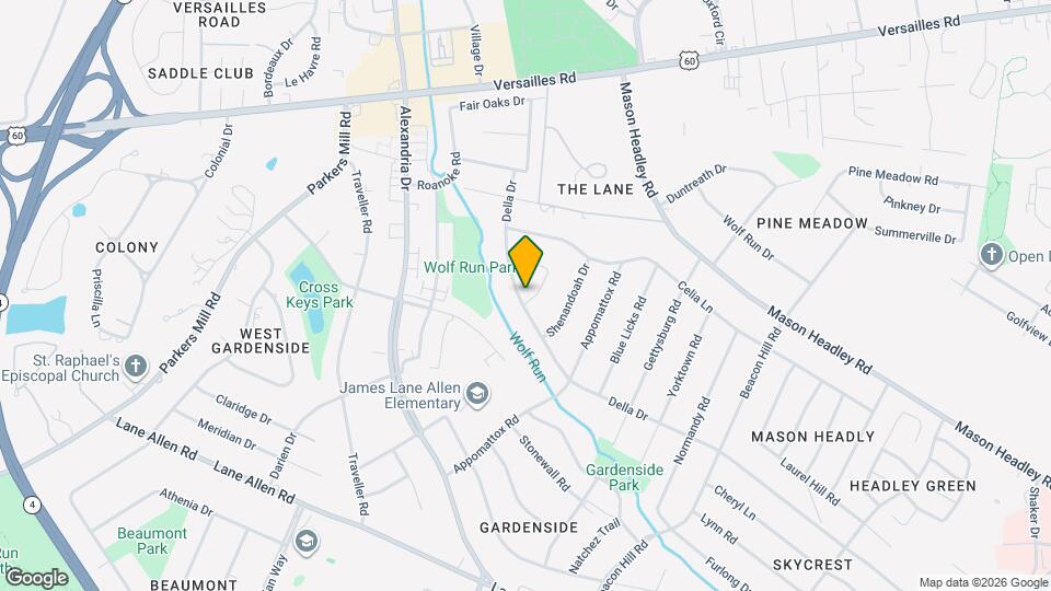 1033 Della Dr Map and Location Details