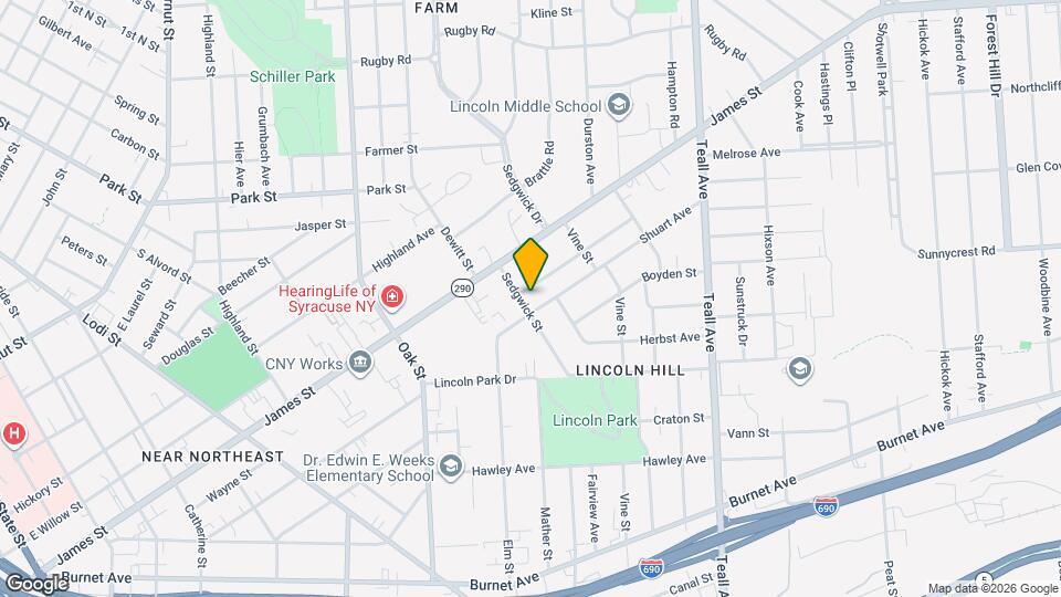 121 Sedgwick St Mapa y Detalles de la Ubicación