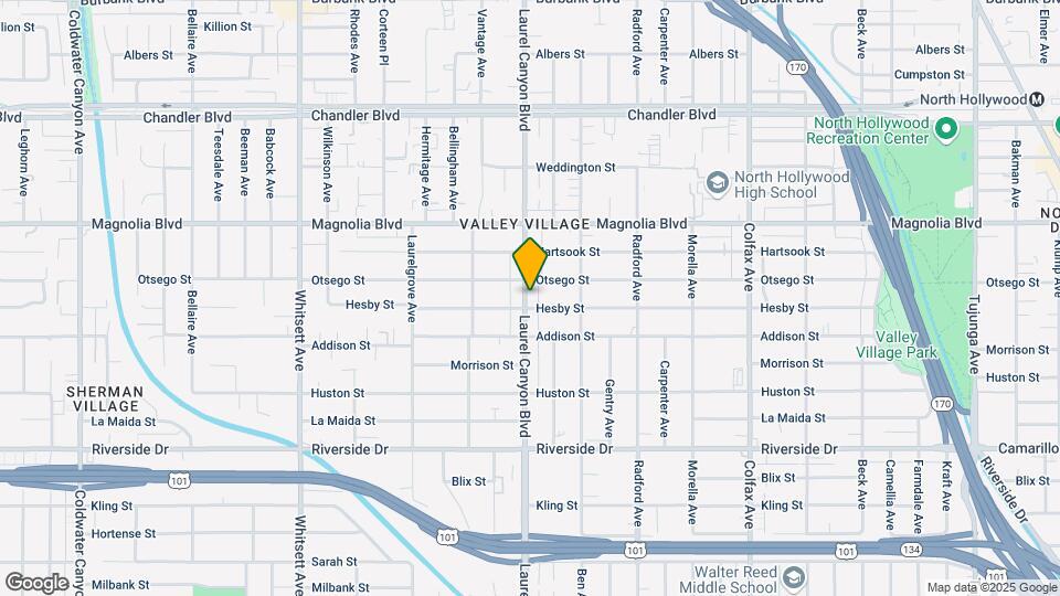5042 Laurel Canyon Blvd Map and Location Details