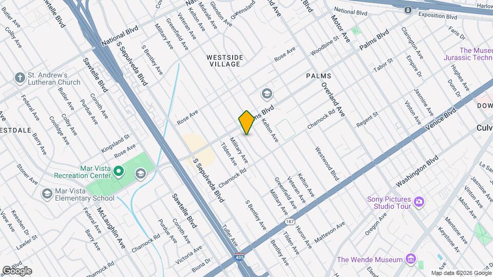 3527 Greenfield Ave Map and Location Details