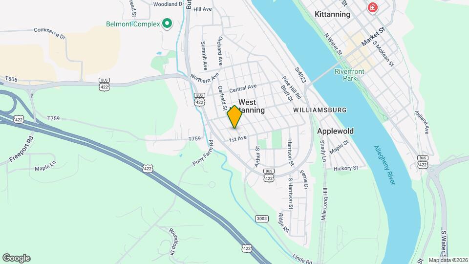 320 Garfield St Map and Location Details