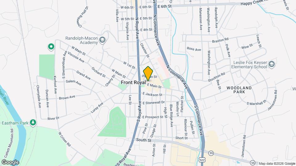 112 E Main St Map and Location Details