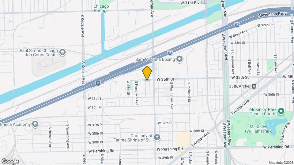 3509 S Mozart St Map and Location Details