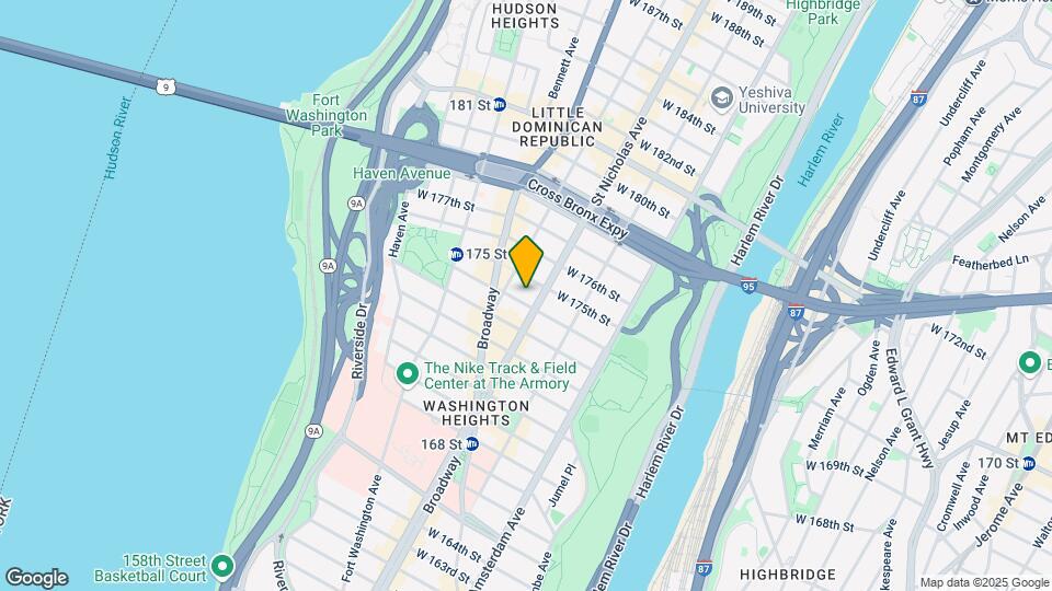 609 W 174th St Map and Location Details