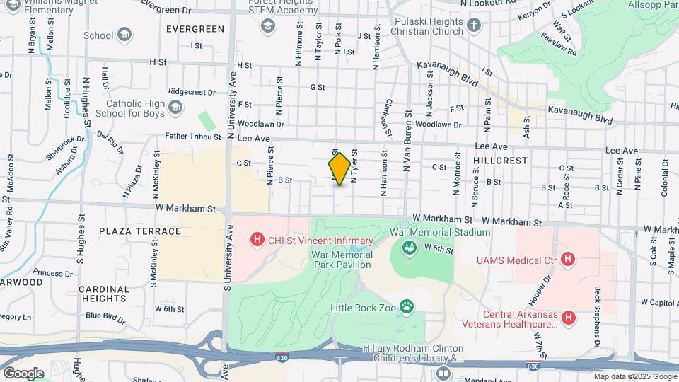 201 N Polk St Map and Location Details
