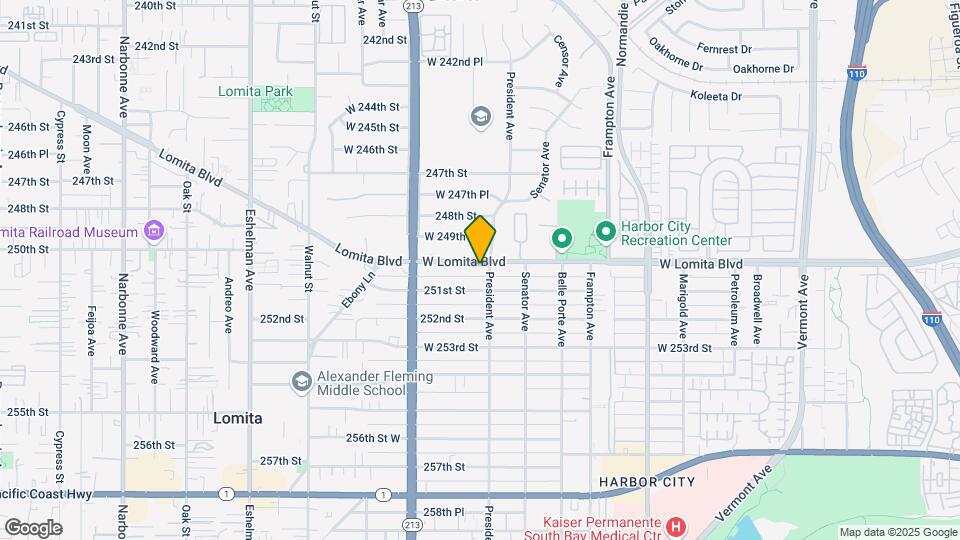 1618 Lomita Blvd Map and Location Details