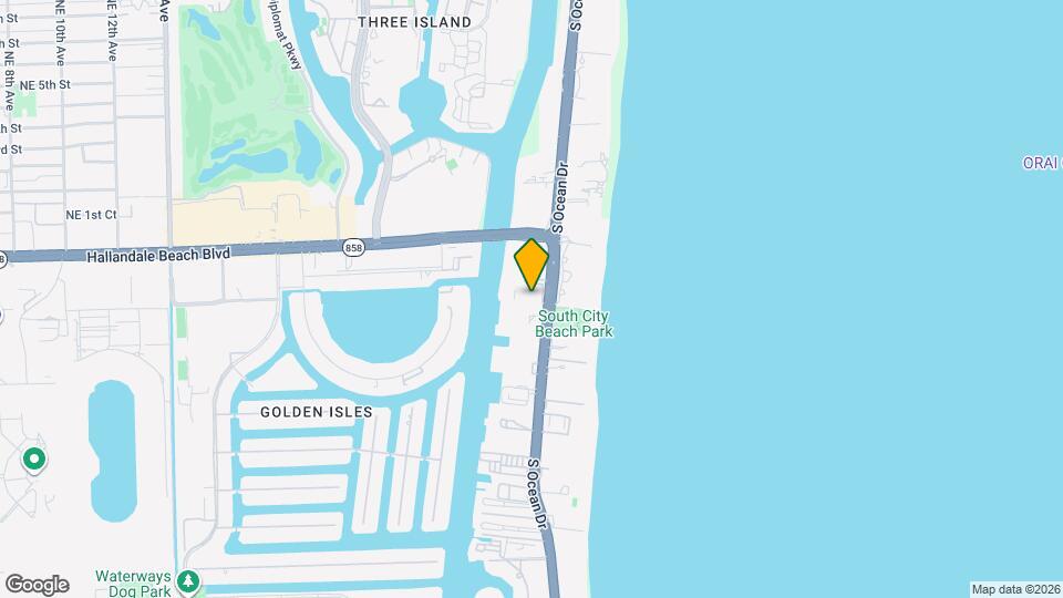 1849 S Ocean Dr Map and Location Details