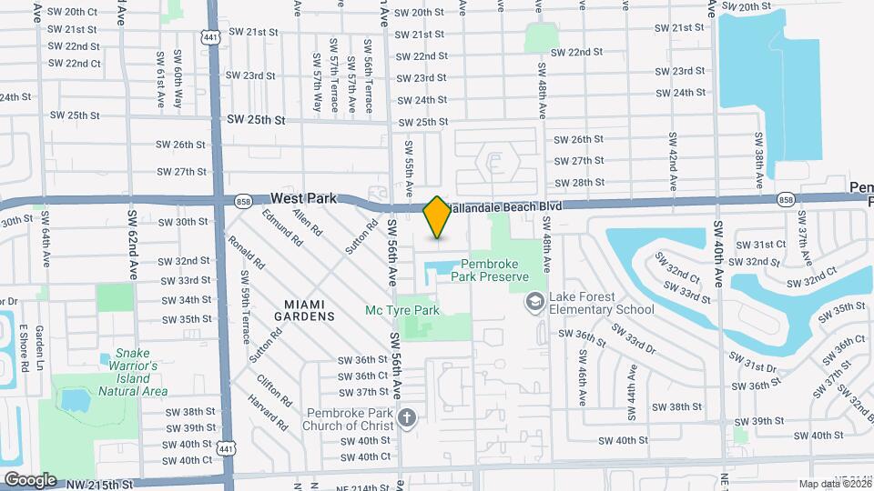 5371 SW 32nd Terrace Map and Location Details