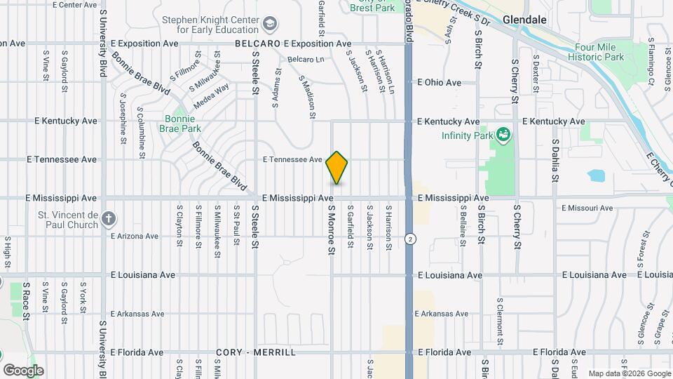 1076 S Monroe St Map and Location Details