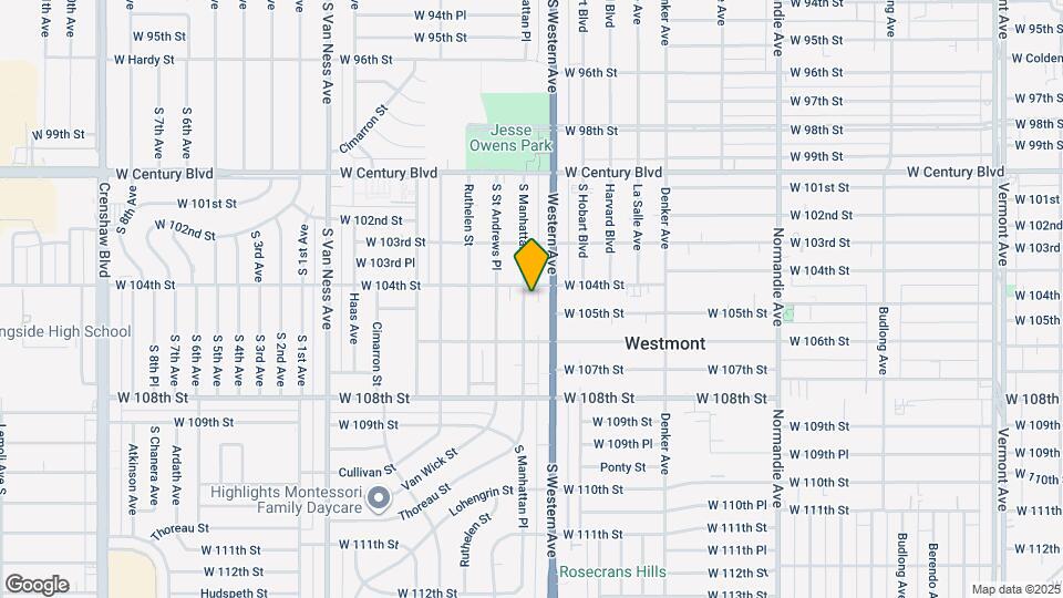 10410 S Manhattan Pl Map and Location Details