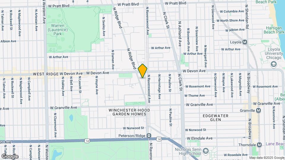 6359 N Ridge Ave, Unit 301 Map and Location Details