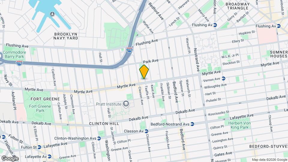 595 Myrtle Ave Map and Location Details