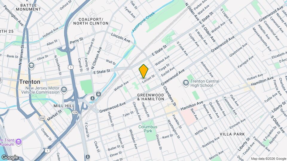 126 Locust St Map and Location Details