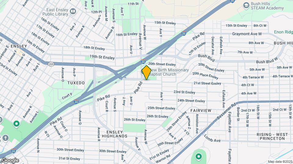 2316 22nd St Ensley Map and Location Details