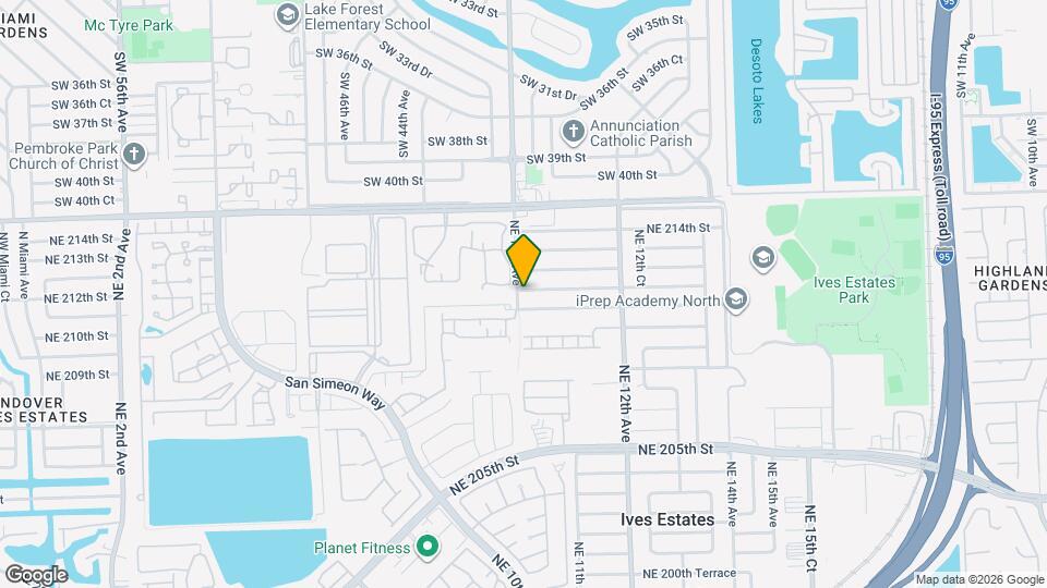 1000 NE 211th Terrace Map and Location Details