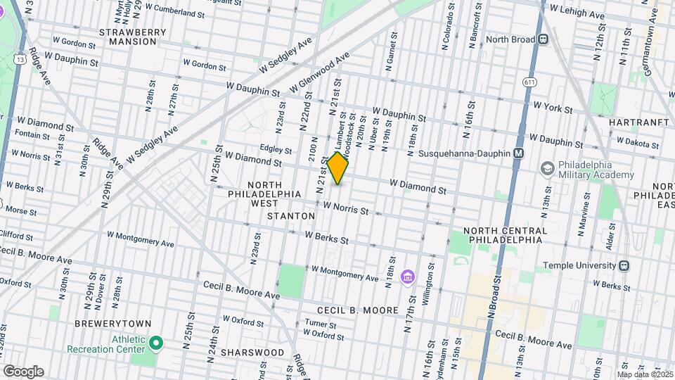 2022 N Woodstock St Map and Location Details