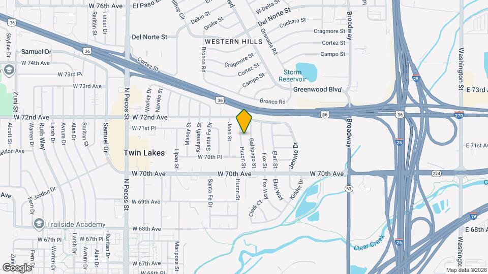 7128 Huron St Map and Location Details