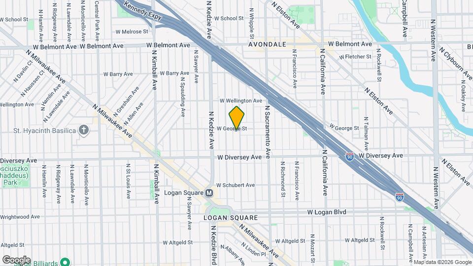 2852 N Albany Ave Map and Location Details