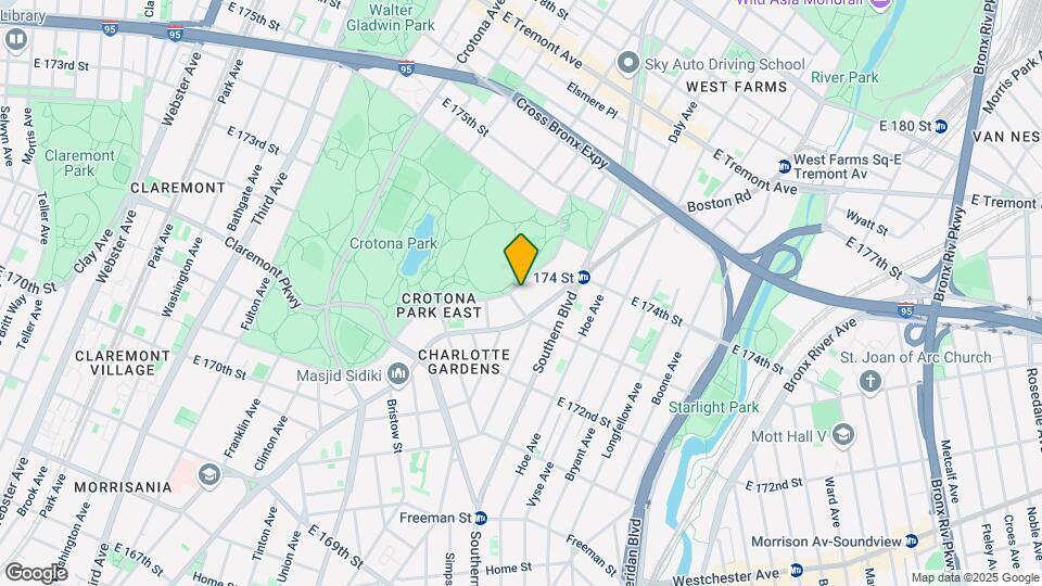 1660 Crotona Park E Map and Location Details