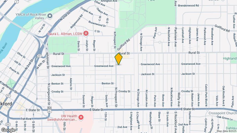 501 N Prospect St Map and Location Details