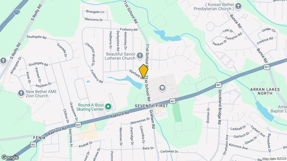 6501 Ryefield Dr Map and Location Details