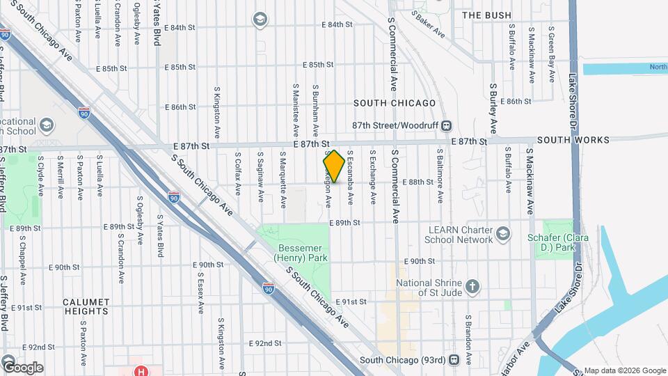 8805 S Muskegon Ave Mapa y Detalles de la Ubicación