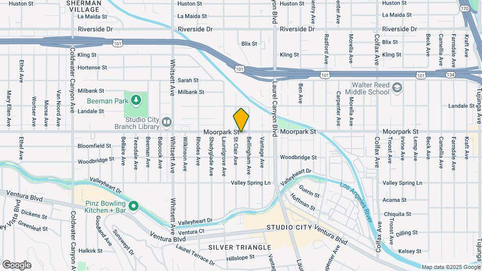 12216 Moorpark St Map and Location Details