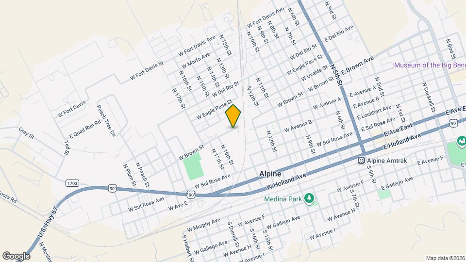 1102 W Brown St Map and Location Details