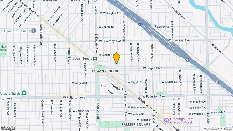 3034-3036 W Logan Blvd Map and Location Details
