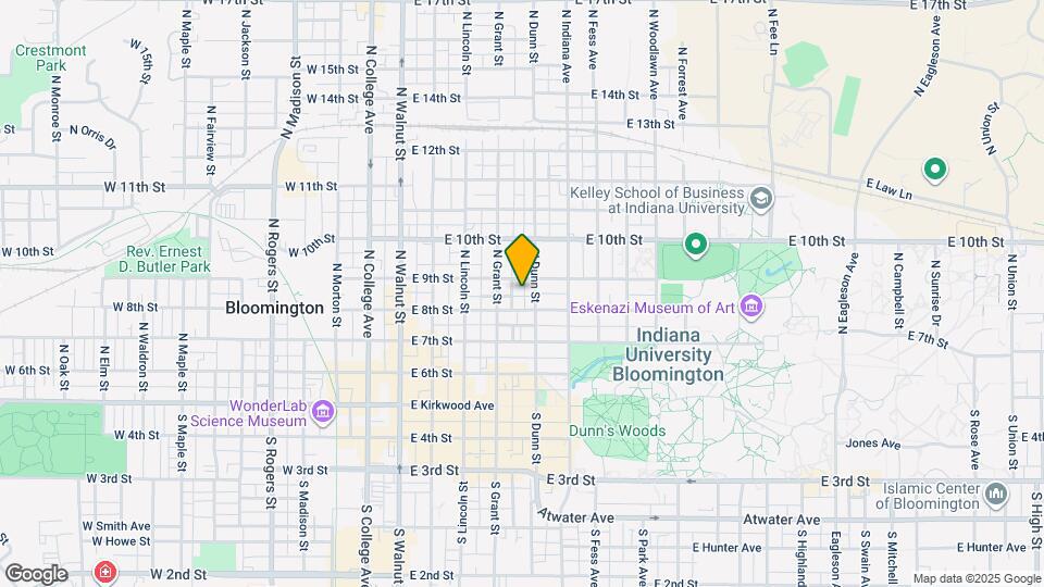 411 N Dunn St Map and Location Details