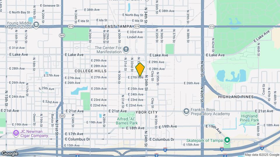 3301 E 27th Ave Map and Location Details