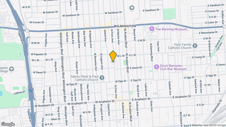 1113 N Fries Ave Map and Location Details