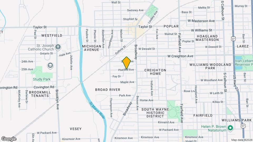 1235 Huestis Ave Map and Location Details