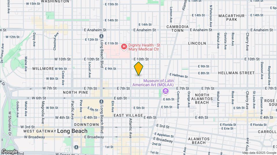 641 E 8th St Map and Location Details