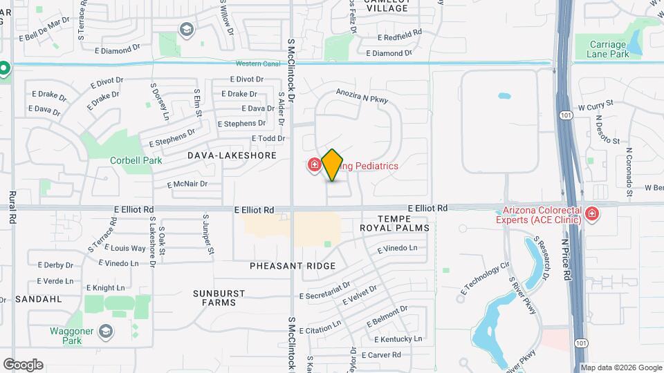 1857 E McNair Dr Map and Location Details