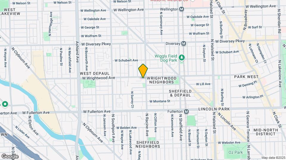 1201 W Wrightwood Ave Map and Location Details