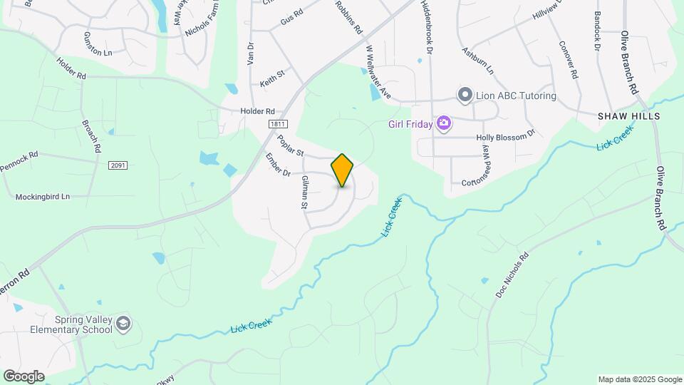 831 Ember Dr Mapa y Detalles de la Ubicación