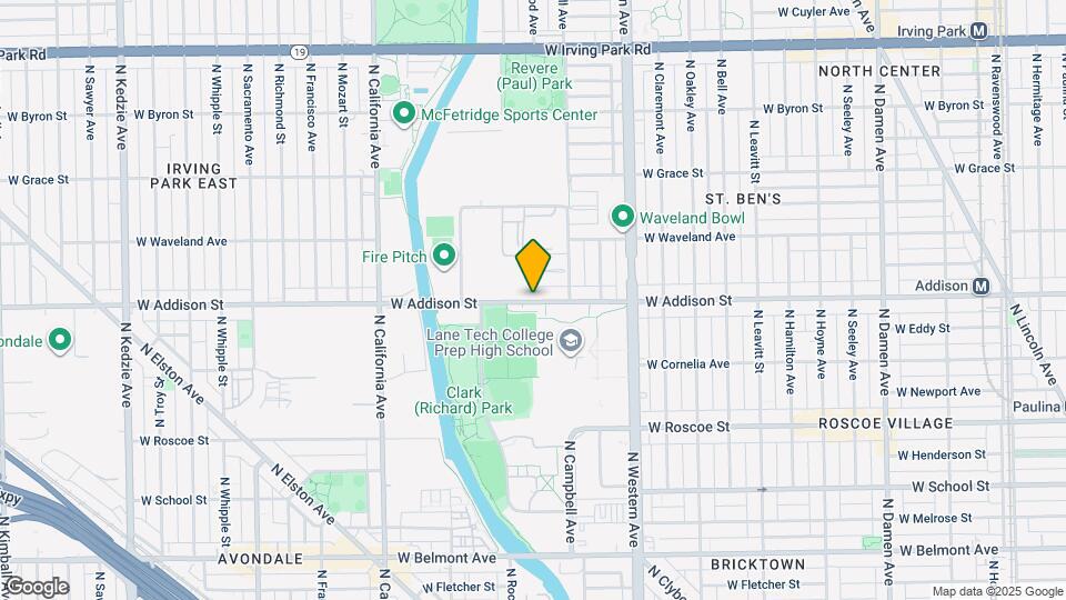 2514 W Addison St Map and Location Details