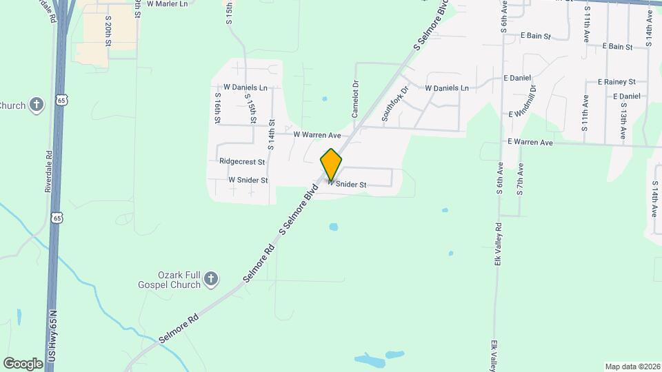 1102 W Snider St Map and Location Details