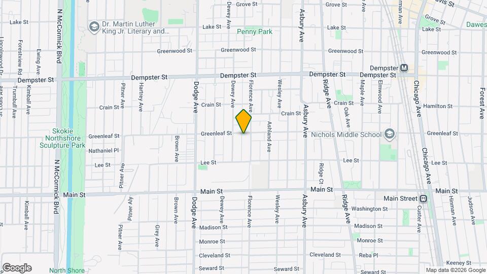 1608 Greenleaf St Map and Location Details