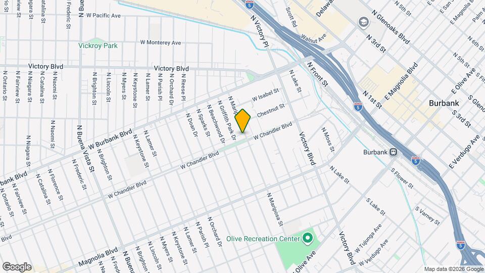 1305 W Chandler Blvd Mapa y Detalles de la Ubicación