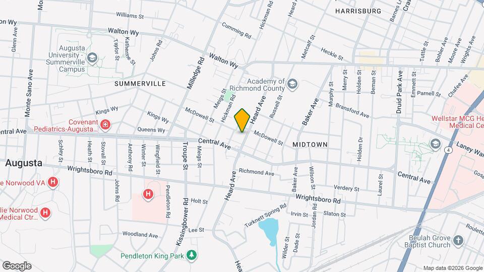 1105 Heard Ave Map and Location Details