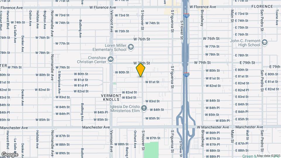8029 S Hoover St Mapa y Detalles de la Ubicación