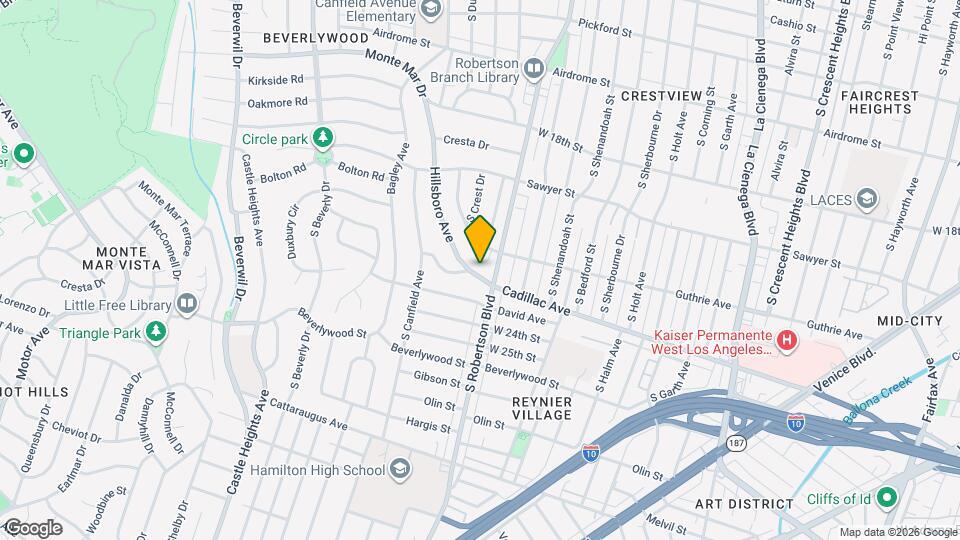 2244 Hillsboro Ave Mapa y Detalles de la Ubicación
