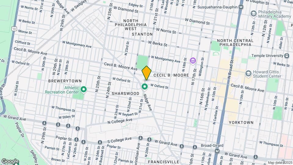 2053 W Oxford St Map and Location Details