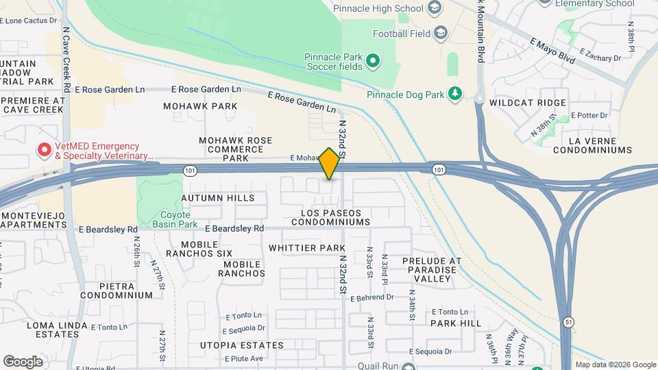 20416 N 31st Way Map and Location Details