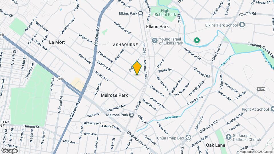 1013 Melrose Ave, Unit 3rd Floor Map and Location Details