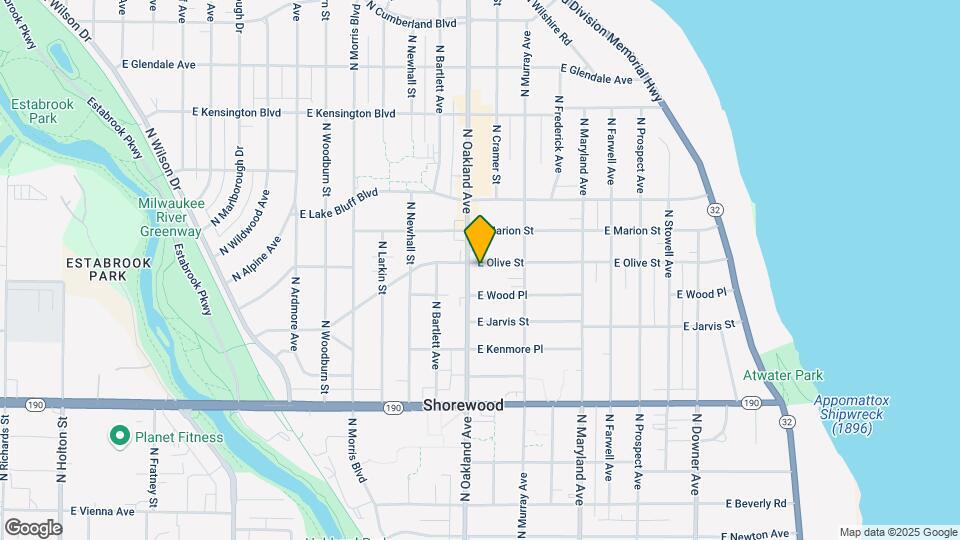 1807 E Olive St Map and Location Details