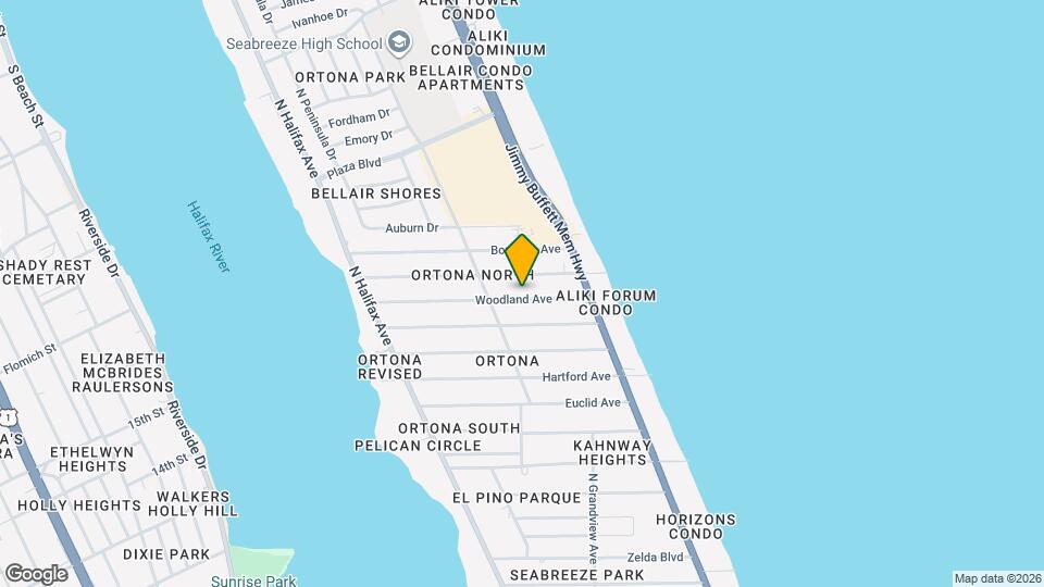 331 Woodland Ave, Unit Private Beachside Cottage Map and Location Details